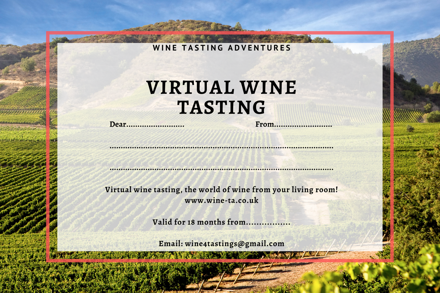 Wine Tasting Voucher.